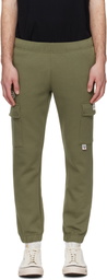 AAPE by A Bathing Ape Khaki 'AAPENOW' Moonface Cargo Sweatpants