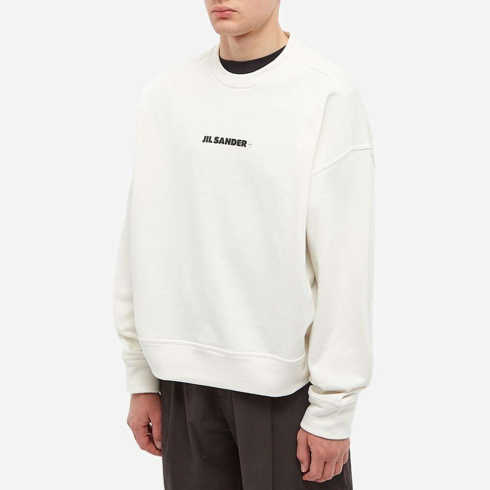 JIL SANDER+ LOGO 23SS SWEATアイボリー Jil Sander Men's Plus Logo Crew Sweat in Natural Jil Sander