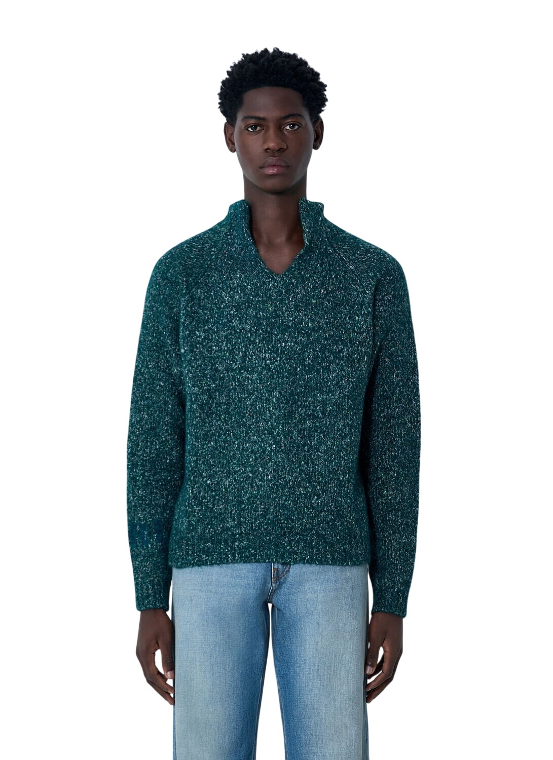 ERL - Embroidered Striped Virgin Wool-Blend Sweater - Green ERL ERL - Embroidered Striped Virgin Wool-Blend Sweater - Green ERL