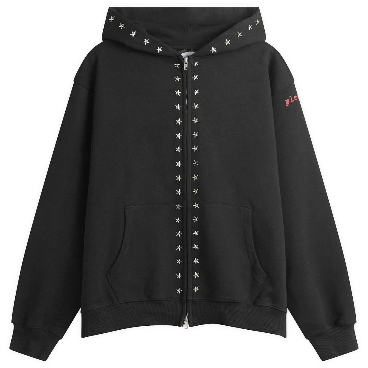 Pleasures Men's x Zero Dane Studded Hoodie in Black