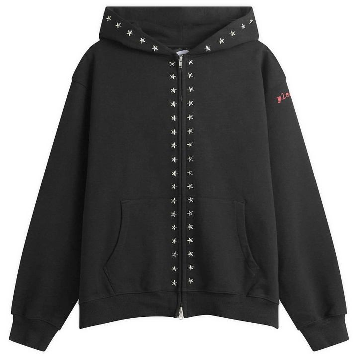 Photo: Pleasures Men's x Zero Dane Studded Hoodie in Black