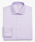 Brooks Brothers Men's Stretch Madison Relaxed-Fit Dress Shirt, Non-Iron Twill English Collar | Lavender