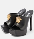 Versace - Medusa leather platform mules