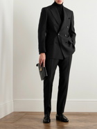 TOM FORD - Slim-Fit Wool and Silk-Blend Suit Trousers - Black