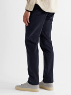 INCOTEX - Slim-Fit Stretch-Cotton Needlecord Trousers - Blue