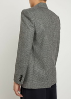Saint Laurent Checked Wool Blazer Black