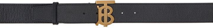 Photo: Burberry Black Leather Wide TB Belt