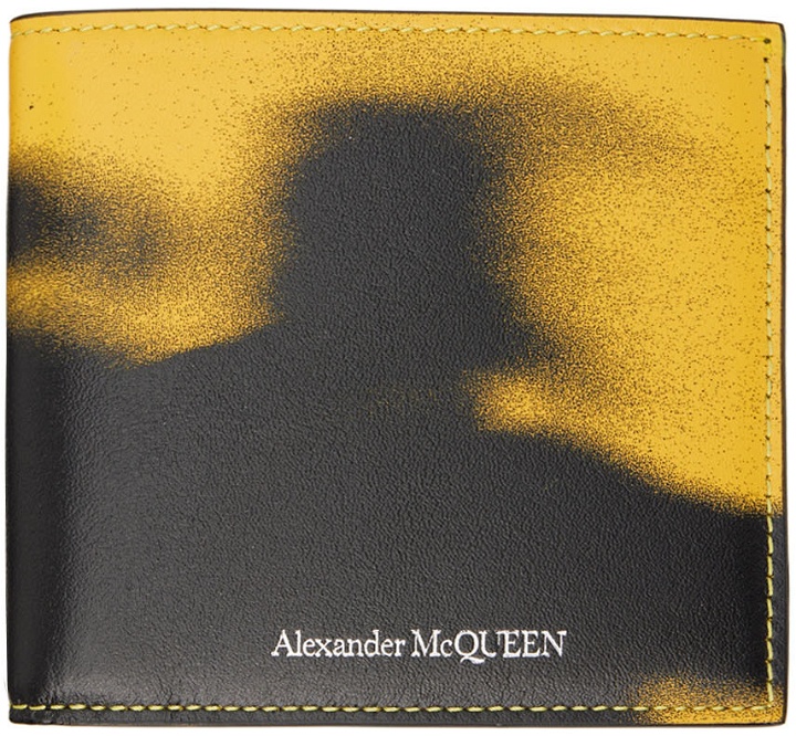 Photo: Alexander McQueen Yellow & Black Bifold Wallet