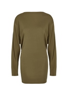 Jacquemus La Robe Mistral Cowl-back Woven Mini Dress Khaki