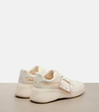 Roger Vivier Viv Skate suede-trimmed platform sneakers