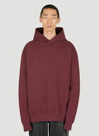 Logo Embroidery Hooded Sweatshirt in Burgundy