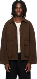 LEMAIRE Brown Boxy Denim Jacket