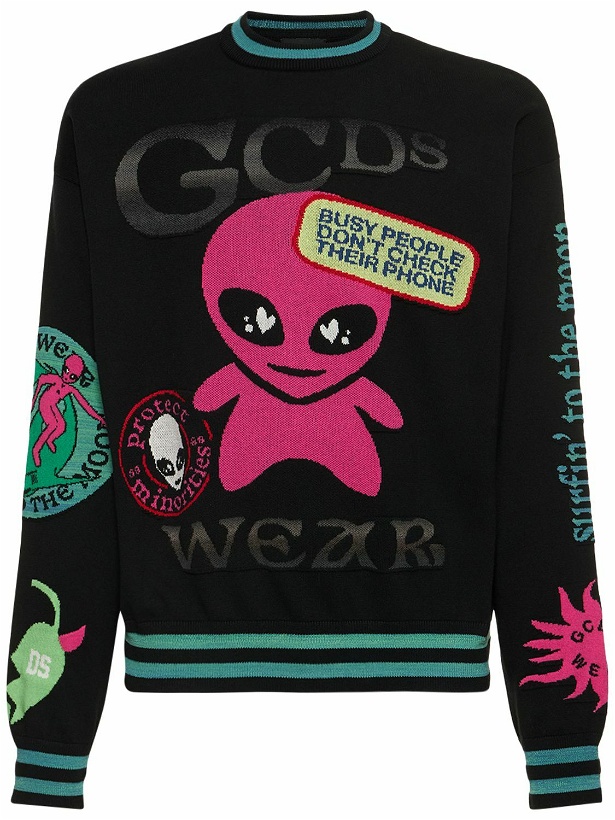 Photo: GCDS - Wirdo Cotton Knit Sweater