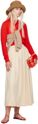 Jil Sander Red Flat Sandals