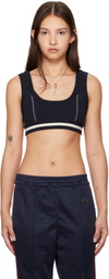 AMBUSH Navy Contrast Stitch Bra Top