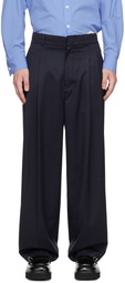 ADER error Navy Pleated Trousers