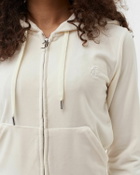 Juicy Couture Classic Velour Robertson Zip Hoodie White Track Jackets/Zippers