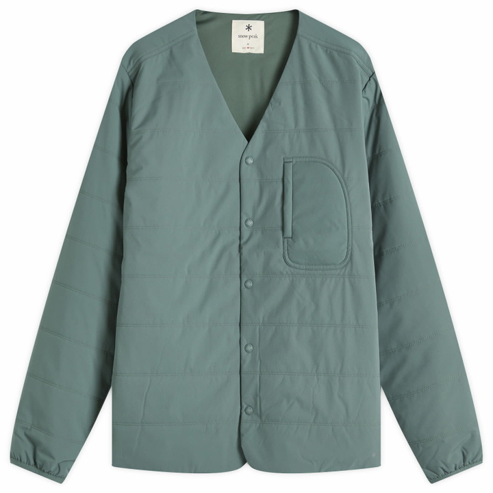 Photo: Snow Peak Men's Flexible Insulated Cardigan in Foliage