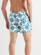 Atalaye - Carsyl Mid-Length Printed Recycled Swim Shorts - Blue