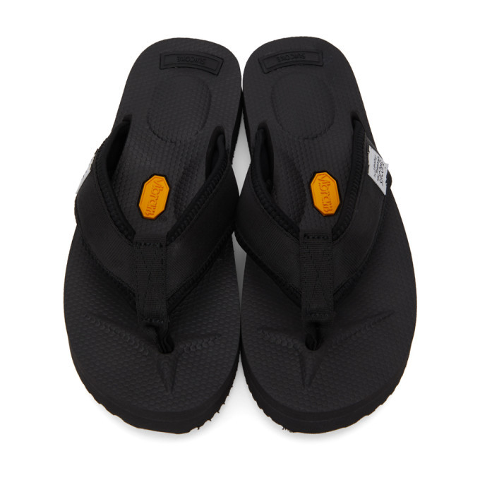 Suicoke Black TONO-V2 Flip Flops Suicoke