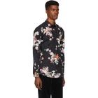 Dolce and Gabbana Black Flower Gold Fit Shirt