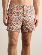 Missoni - Straight-Leg Mid-Length Printed Swim Shorts - Orange