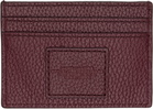 Marc Jacobs Burgundy 'The Leather Card Case' Card Holder