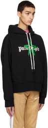 Palm Angels Black Star Sprayed Hoodie