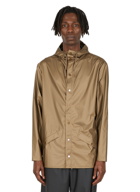 Short Hooded Jacket in Brown