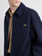 LOEWE - Logo-Embroidered Cotton-Twill Jacket - Blue