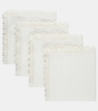 Once Milano Set of 4 macramé linen napkins