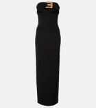 Balmain Belted jersey gown
