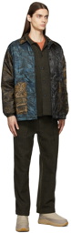 South2 West8 Brown & Navy Insulated Coach Jacket