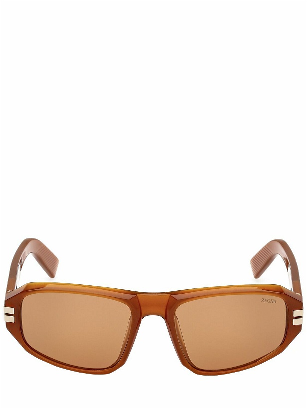 Photo: ZEGNA Squared Sunglasses with Lanyard