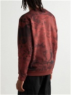 Klättermusen - Turid Camouflage-Print Organic Cotton-Jersey Sweater - Red