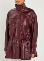 Chloe Quilted Leather Jacket Brown