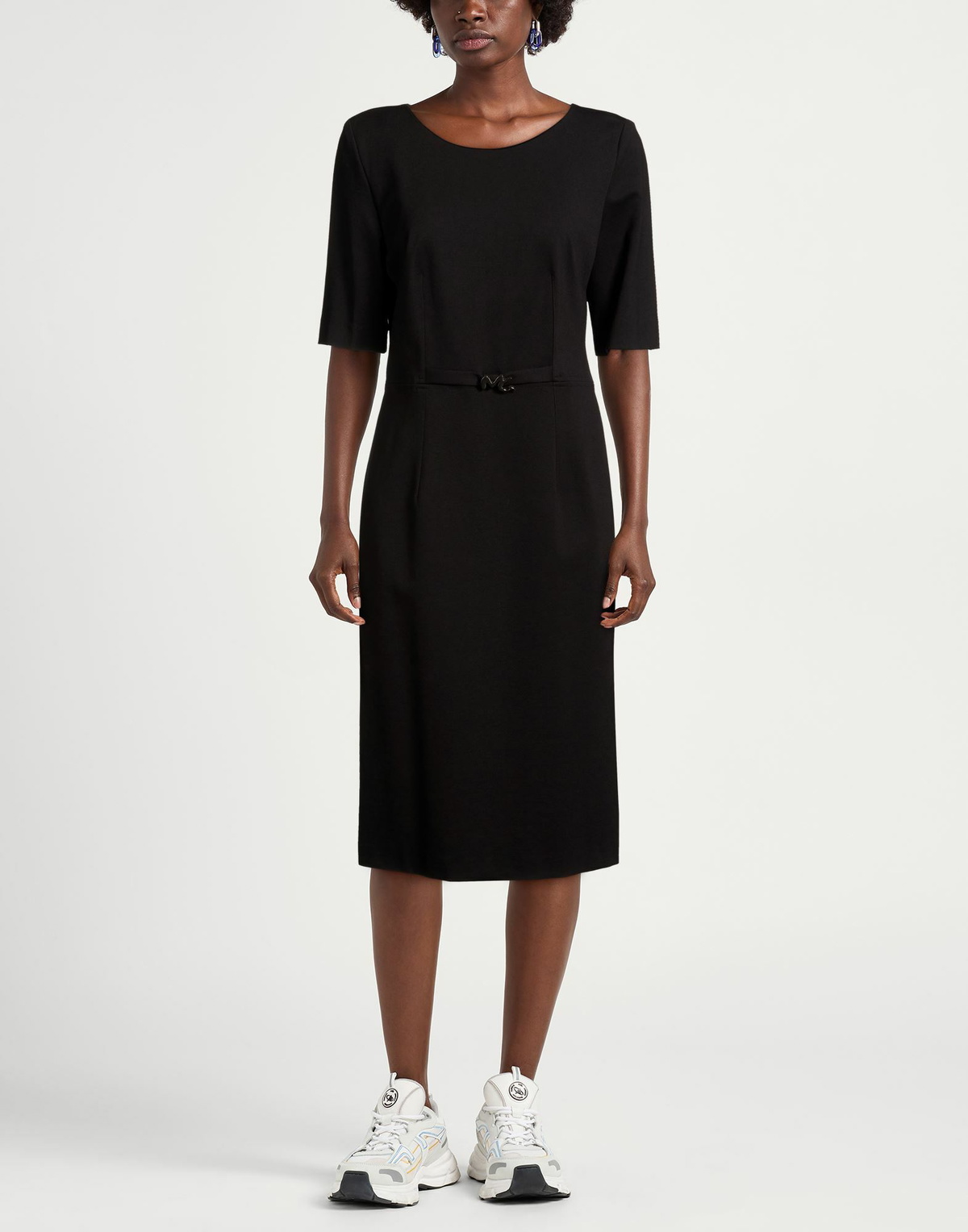 Manila Grace Womens Midi dress in Black