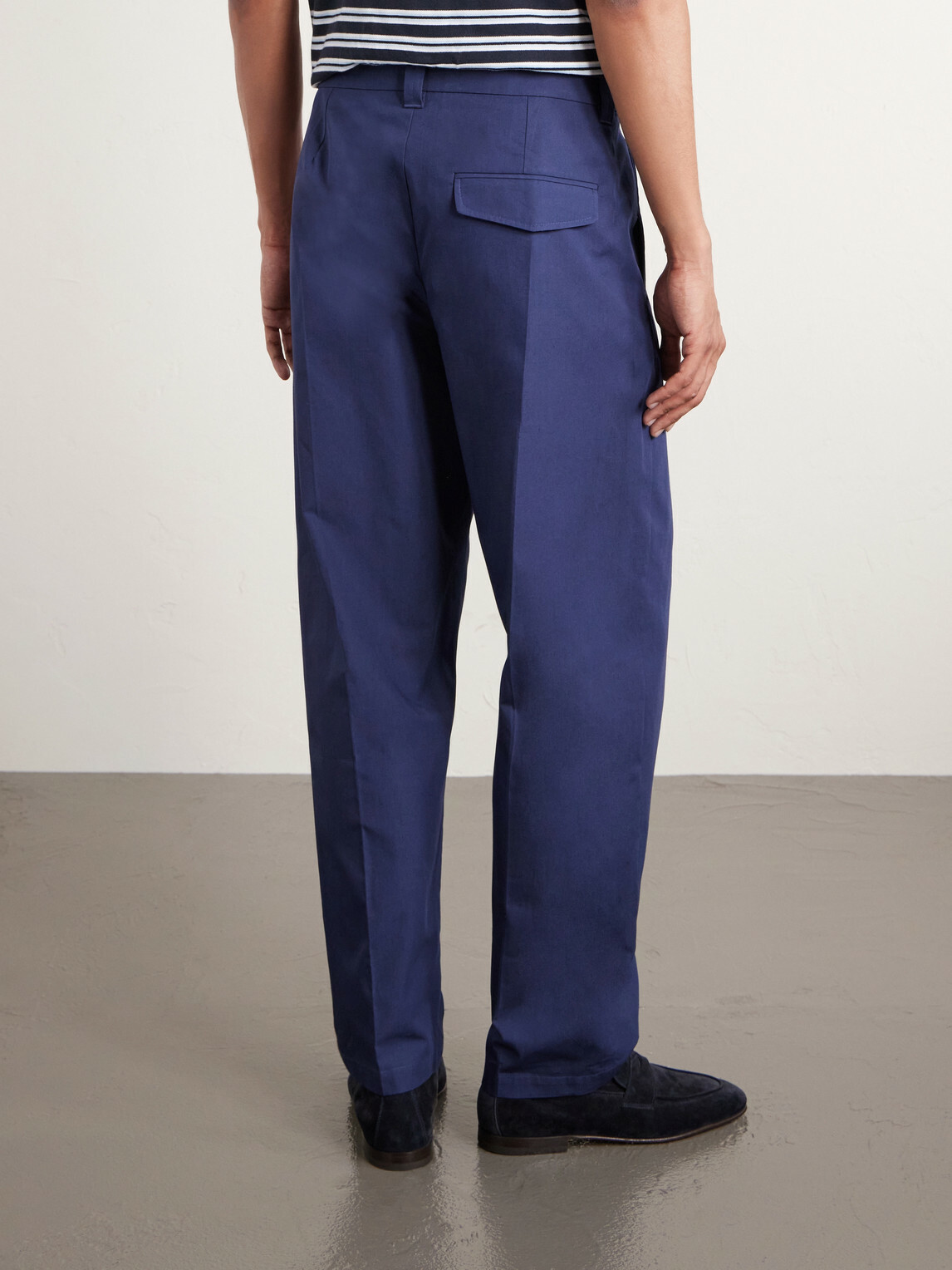 A.P.C. - Renato Straight-Leg Pleated Cotton-Twill Trousers - Blue