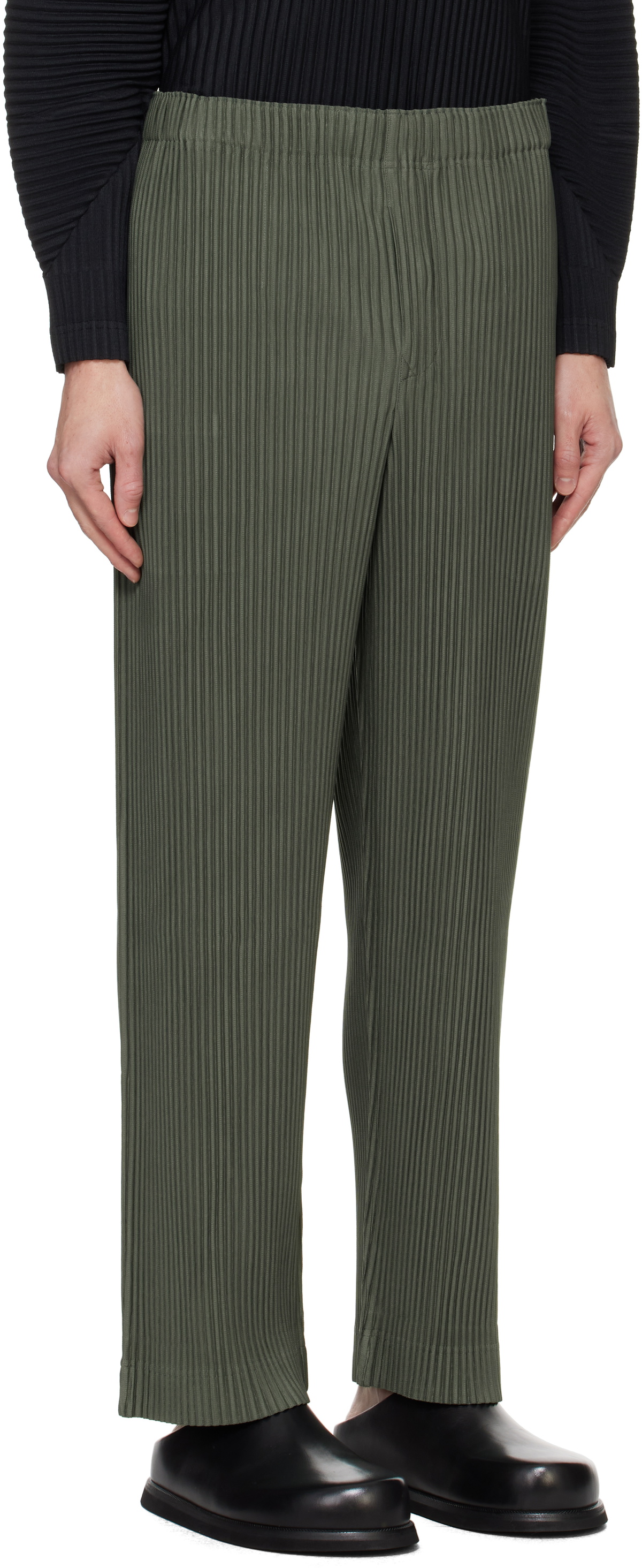 HOMME PLISSÉ ISSEY MIYAKE Green Monthly Color October Trousers 