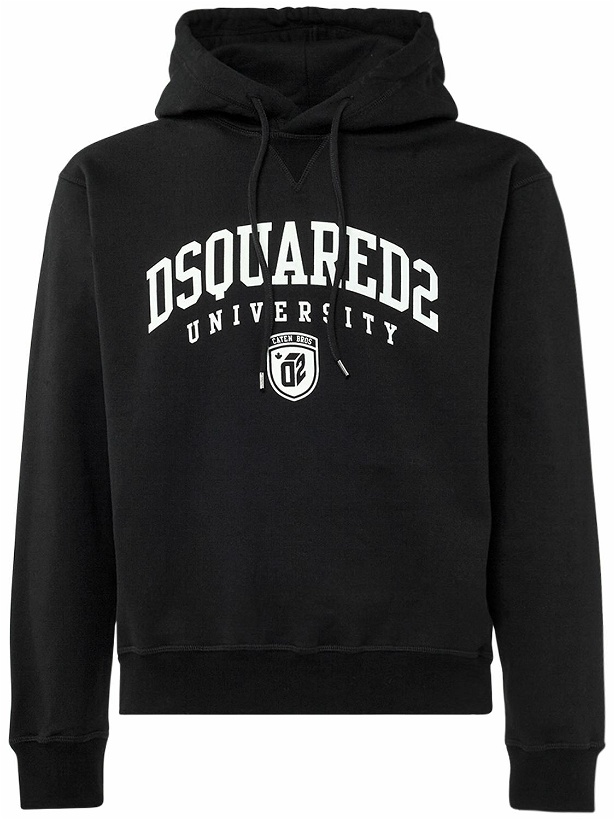 Photo: DSQUARED2 - University Logo Cotton Jersey Hoodie