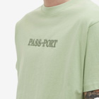 Pass~Port Men's Official Embroidery T-Shirt in Stonewash Green