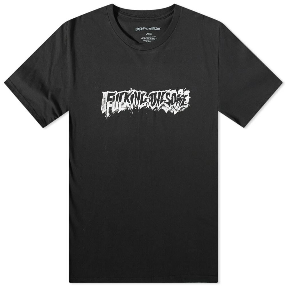 Fucking Awesome Men's Dill Cut Up Logo T-Shirt in Black Fucking