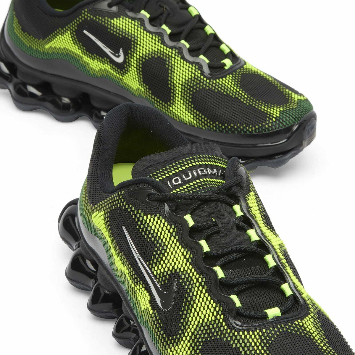Nike Air Liquid Max Sneaker in Black. Chrome/Green Apple/Volt