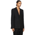 Rick Owens Black Wool Soft Blazer