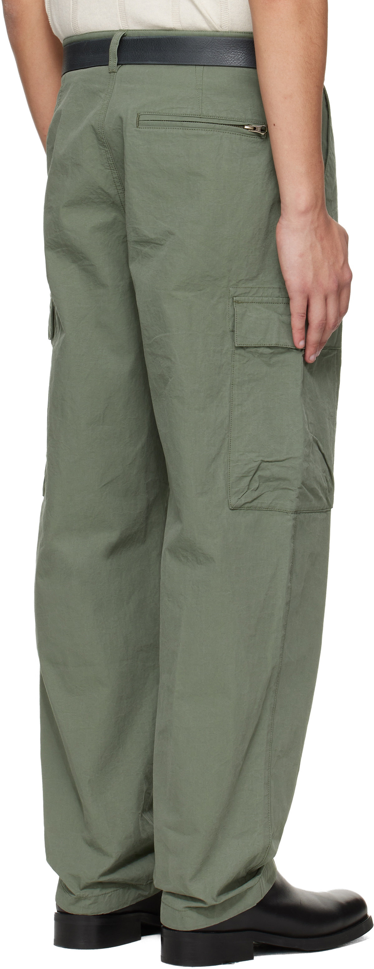 Barbour Khaki Spey Poplin Relaxed Cargo Pants