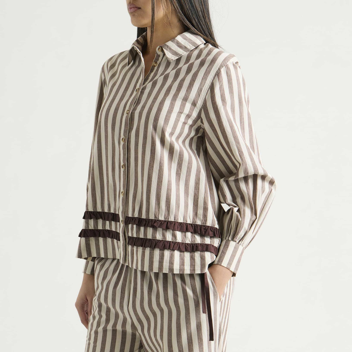 Damson Madder Women's Izzy Pyjama Set in Stripe