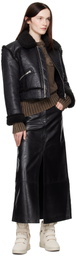 Stand Studio Black Nyrah Faux-Leather Jacket