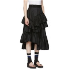 3.1 Phillip Lim Black Multi-Layer Flamenco Skirt