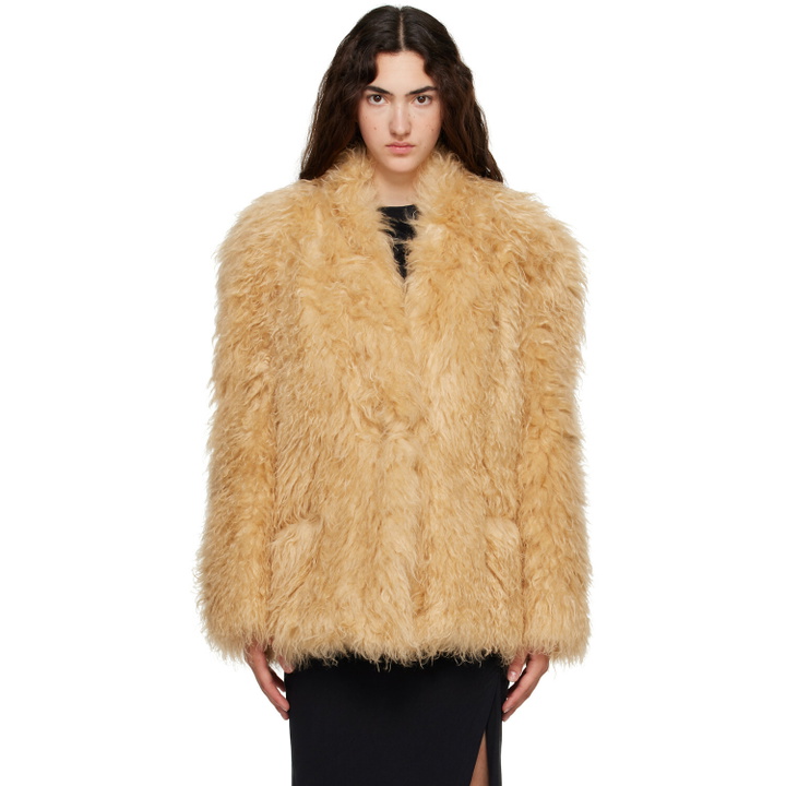 Photo: Isabel Marant Yellow Mylae Faux-Fur Jacket