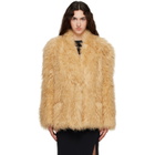 Isabel Marant Yellow Mylae Faux-Fur Jacket